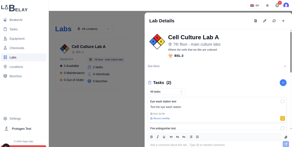 Editing a Lab